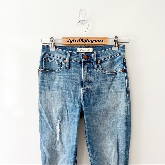 Madewell 9" High-Rise Skinny Jeans: Destructed-Hem Edition - Picture 6 of 13